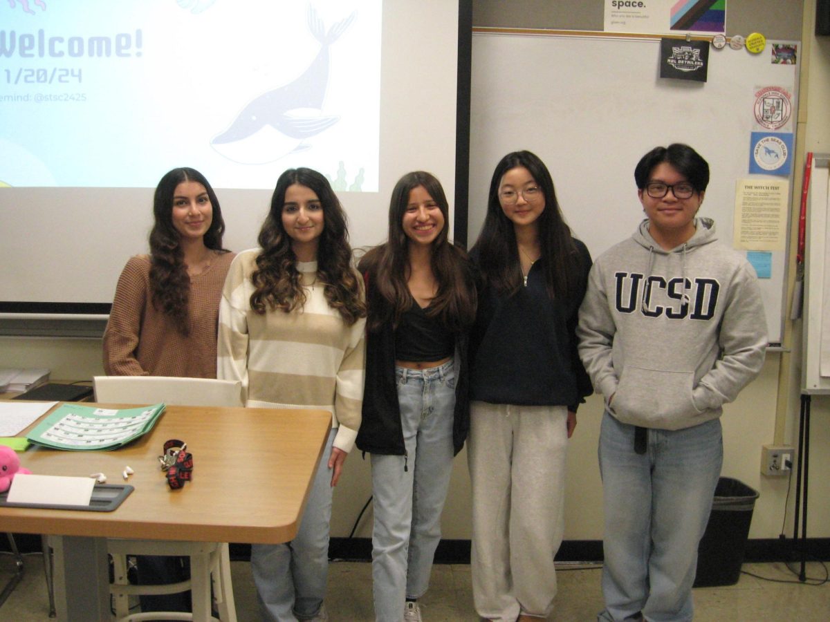 Kate Enriquez (center) and her Save the Seas cabinet