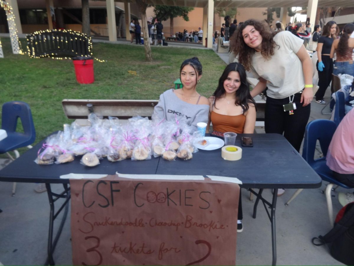 Erynn Padillo (left) at Round Up, with fellow members Mia Bella Gonzalez and Ani Sargsyan