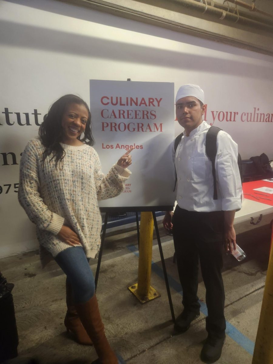 Chef Pharren Evans and Jeffrey Cuateco at the Culinary Careers Program Los Angeles Preliminary Competition in Pasadena